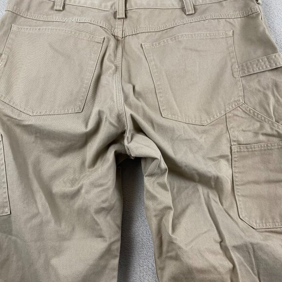 Duluth Men's Khaki Carpenter Pants 40x28 100% Cotton Preppy - Picture 6 of 8